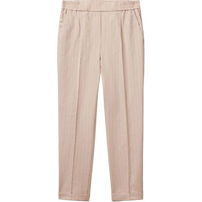 Pantaloni Beige Benetton Modello Regular Fit Pantaloni Beige Benetton Modello Regular Fit