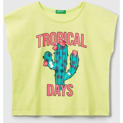 Benetton T-shirt Lime - Kids Benetton T-shirt Lime - Kids