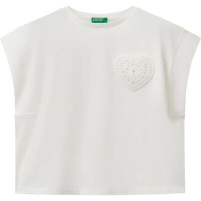 T-shirt Benetton avec Patch Macramé - Enfants T-shirt Benetton avec Patch Macramé - Enfants