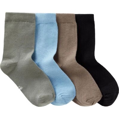 Benetton Quatre Paires De Chaussettes En Coton Stretch - Socks Benetton Quatre Paires De Chaussettes En Coton Stretch - Socks