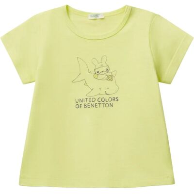 Benetton Baby Lime Organic Cotton Short Sleeve T-shirt - T-shirt Benetton Baby Lime Organic Cotton Short Sleeve T-shirt - T-shirt