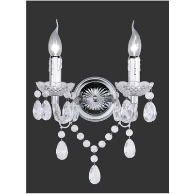 Iperbriko Modelo Desconocido - Cromo Luz de Pared de 2 Luces - Aplique de Pared Iperbriko Modelo Desconocido - Cromo Luz de Pared de 2 Luces - Aplique de Pared