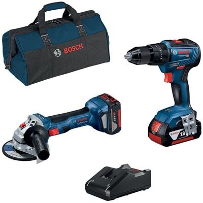 Bosch G 18V-55 Kit - Taladro, Amoladora, 2 Baterías Bosch G 18V-55 Kit - Taladro, Amoladora, 2 Baterías