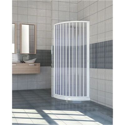 Iperbriko Mampara de ducha Kama - 80x80cm, Blanco, 185cm Alto Iperbriko Mampara de ducha Kama - 80x80cm, Blanco, 185cm Alto