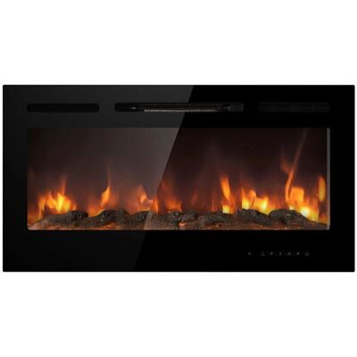 Iperbriko Chimenea eléctrica - Efecto madera 3D - Diseño moderno Iperbriko Chimenea eléctrica - Efecto madera 3D - Diseño moderno
