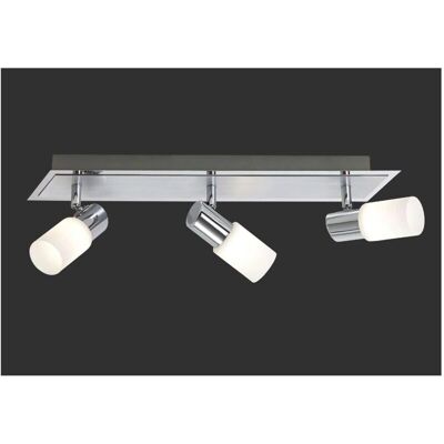 IPERBRIKO - Clapton - Cromo - Vidrio blanco - Lámpara de techo IPERBRIKO - Clapton - Cromo - Vidrio blanco - Lámpara de techo