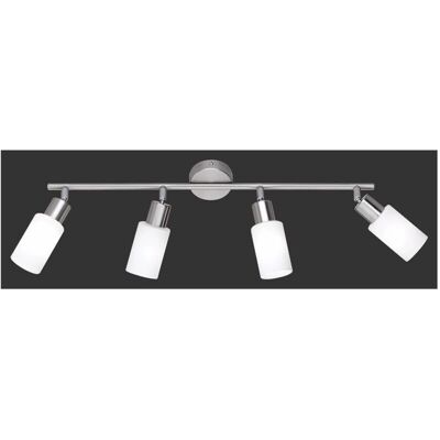 IPERBRIKO - Lámpara de Techo Níquel 4 Focos Diseño Lineal Moderno IPERBRIKO - Lámpara de Techo Níquel 4 Focos Diseño Lineal Moderno