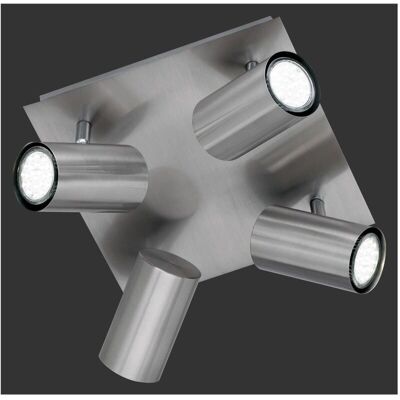 IPERBRIKO - Modelo Marley - Plafón Cuadrado con 4 Focos Orientables - Iluminación de Techo IPERBRIKO - Modelo Marley - Plafón Cuadrado con 4 Focos Orientables - Iluminación de Techo
