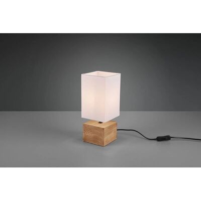 IPERBRIKO Woody Lámpara de Mesa Cuadrada de Madera - E14 - Diseño Moderno IPERBRIKO Woody Lámpara de Mesa Cuadrada de Madera - E14 - Diseño Moderno