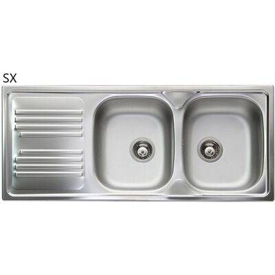Fregadero doble de acero inoxidable Iperbriko Fregadero doble de acero inoxidable Iperbriko