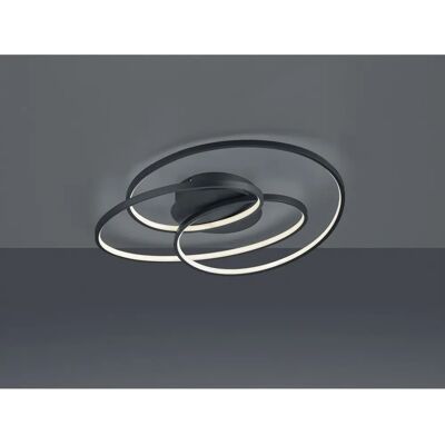 IPERBRIKO Gale Lámpara de Techo de 3 Círculos LED Negro Opaco - Lámpara de Techo IPERBRIKO Gale Lámpara de Techo de 3 Círculos LED Negro Opaco - Lámpara de Techo