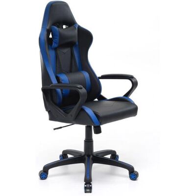 IPERBRIKO - Silla Gaming Profesional Azul - Ruedas Antideslizantes - 63x63xH118 IPERBRIKO - Silla Gaming Profesional Azul - Ruedas Antideslizantes - 63x63xH118