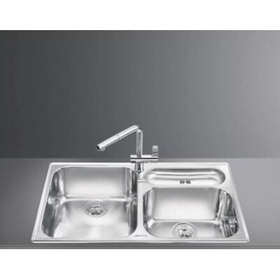 Iperbriko - 90x50 cm - Acero inoxidable cepillado - Lavabo Iperbriko - 90x50 cm - Acero inoxidable cepillado - Lavabo