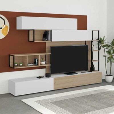 IPERBRIKO - Mueble pared 260x40x33 cm Blanco - Wall unit IPERBRIKO - Mueble pared 260x40x33 cm Blanco - Wall unit