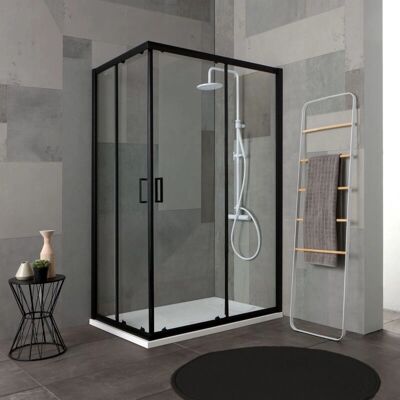 IPERBRIKO - Cielo 80x120 - Negro mate - Cabina de ducha IPERBRIKO - Cielo 80x120 - Negro mate - Cabina de ducha