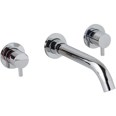 Iperbriko - Grifo mezclador de lavabo de pared cromado - cromado - Iperbriko - Grifo mezclador de lavabo de pared cromado - cromado -