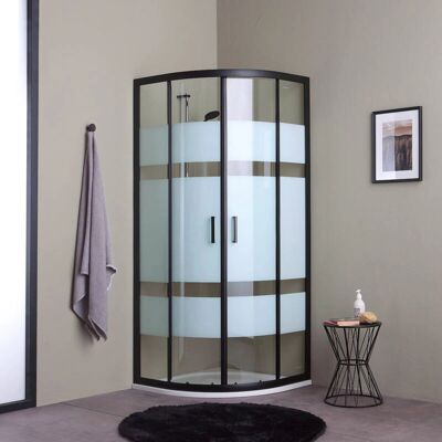 IPERBRIKO - Ducha angular 90x90 - Perfiles negros - Ducha IPERBRIKO - Ducha angular 90x90 - Perfiles negros - Ducha
