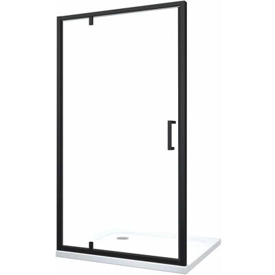 LANERI Puerta de Ducha Negra Reversible 200cm - Diseño Moderno LANERI Puerta de Ducha Negra Reversible 200cm - Diseño Moderno