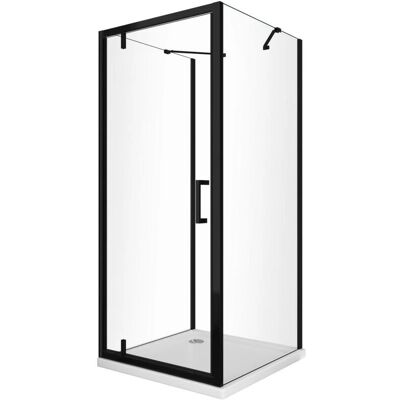 Cabina doccia 3 lati GIORGY nero opaco - 75cm Cabina doccia 3 lati GIORGY nero opaco - 75cm