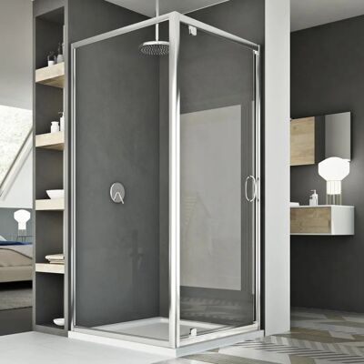 Idralite Sintesi Duo 1 Mampara de Ducha - Rectangular, 70x80, Vidrio Transparente Idralite Sintesi Duo 1 Mampara de Ducha - Rectangular, 70x80, Vidrio Transparente