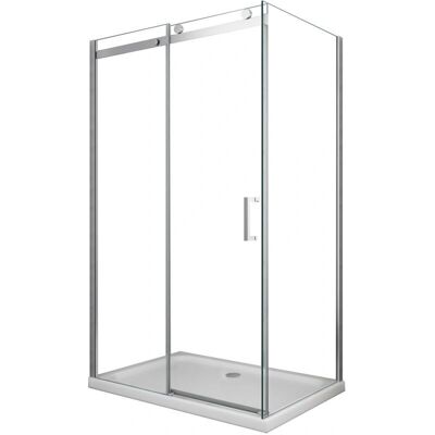 Box doccia rettangolare in vetro trasparente Idralite Cosmopolitan 70x120cm - Sicurezza, Easy-Clean Box doccia rettangolare in vetro trasparente Idralite Cosmopolitan 70x120cm - Sicurezza, Easy-Clean