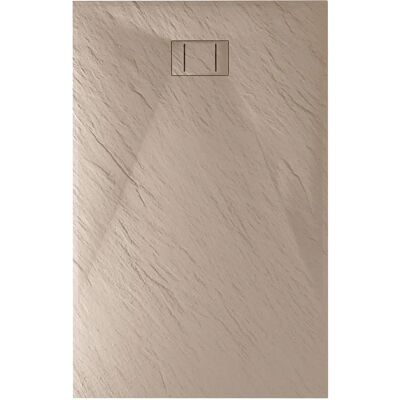 IDRALITE Piatto doccia rettangolare - Effetto pietra, 80x100cm, tortora IDRALITE Piatto doccia rettangolare - Effetto pietra, 80x100cm, tortora