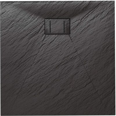 Idralite - Plateau de douche carré 90x90cm anthracite - Résistant aux chocs - Publicité Idralite - Plateau de douche carré 90x90cm anthracite - Résistant aux chocs - Publicité