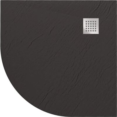 IDRALITE Vasca doccia - 90x90cm effetto pietra antracite IDRALITE Vasca doccia - 90x90cm effetto pietra antracite