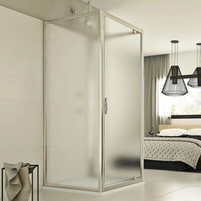 Idralite Mampara de ducha 3 lados abatible Cristal Trio Idralite Mampara de ducha 3 lados abatible Cristal Trio