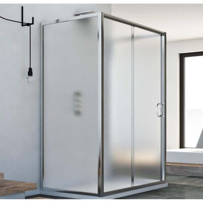 IDRALITE Chrom 3-seitige Schiebetür-Dusche - Duschkabine IDRALITE Chrom 3-seitige Schiebetür-Dusche - Duschkabine