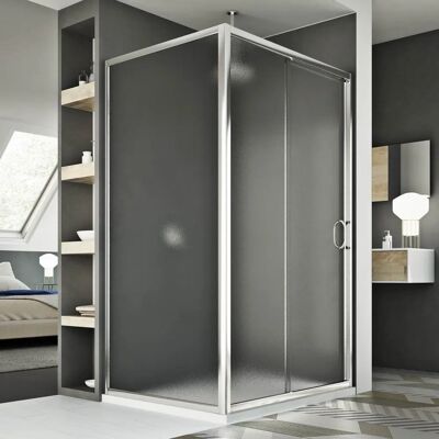 Idralite Replay Duo 1 Mampara de ducha - Vidrio templado, 70x140 cm Idralite Replay Duo 1 Mampara de ducha - Vidrio templado, 70x140 cm