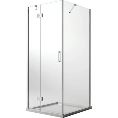 Idralite Flip Mampara de ducha - 75x40cm, Vidrio templado, 190cm H Idralite Flip Mampara de ducha - 75x40cm, Vidrio templado, 190cm H