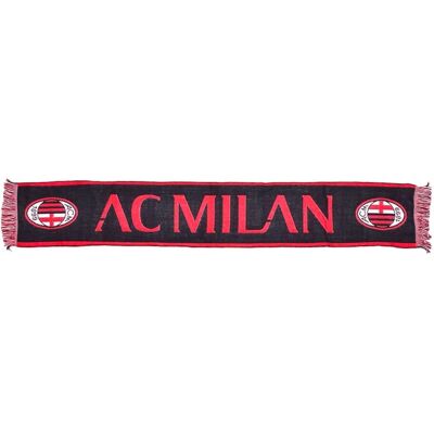 Czarna szalik AC Milan z czerwonymi detalami - Szalik Czarna szalik AC Milan z czerwonymi detalami - Szalik