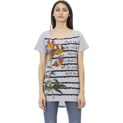 Trussardi Action Grau Kurzarm-T-Shirt - T-Shirt Trussardi Action Grau Kurzarm-T-Shirt - T-Shirt