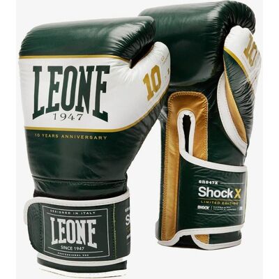 Gants Leone 1947 Shock X 16oz vert blanc doré - Gants de boxe - Publicité Gants Leone 1947 Shock X 16oz vert blanc doré - Gants de boxe - Publicité