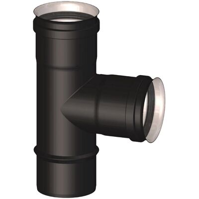 Tubo a Pellet 90° F/F/M - Acciaio - Per Stufa e Caldaia a Pellet - 100mm Tubo a Pellet 90° F/F/M - Acciaio - Per Stufa e Caldaia a Pellet - 100mm