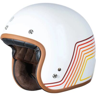 Casque moto Origine PRIMO Sunrise Rosso Bianco Racer Personnalisé - Publicité Casque moto Origine PRIMO Sunrise Rosso Bianco Racer Personnalisé - Publicité