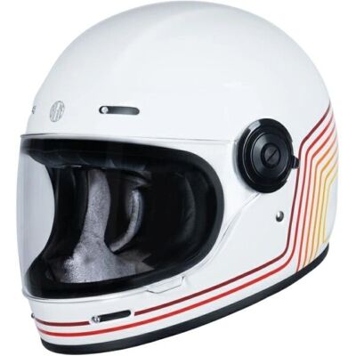 Casco Vega Sunrise Rosso Bianco Stile Vintage - Casco Moto Casco Vega Sunrise Rosso Bianco Stile Vintage - Casco Moto