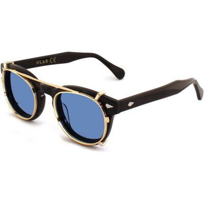 XLAB - 8004 Moscot - Gold/Blue - Clip-on sunglasses XLAB - 8004 Moscot - Gold/Blue - Clip-on sunglasses