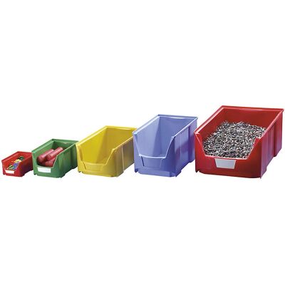 Caja de almacenamiento abierta FUTURA de Kaiserkraft - Apilable, Ergonómica, Compatible con rodillos Caja de almacenamiento abierta FUTURA de Kaiserkraft - Apilable, Ergonómica, Compatible con rodillos