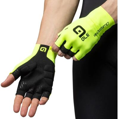 Guanti Alé Velocissimo Crono - Giallo Fluorescente/Nero - L Guanti Alé Velocissimo Crono - Giallo Fluorescente/Nero - L
