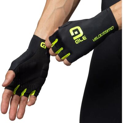 Alé Velocissimo Handschoenen - Zwart/Geel fluorescerend - XL Alé Velocissimo Handschoenen - Zwart/Geel fluorescerend - XL