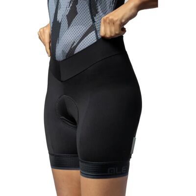 Alé Pantalones Cortos Solid Classico RL para Mujer - XL Negro-Gris Alé Pantalones Cortos Solid Classico RL para Mujer - XL Negro-Gris