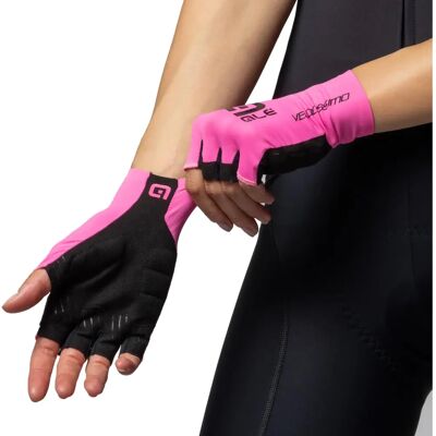 Gants Alé Velocissimo - Rose fluo/noir - Équipement léger pour cyclisme - Publicité Gants Alé Velocissimo - Rose fluo/noir - Équipement léger pour cyclisme - Publicité