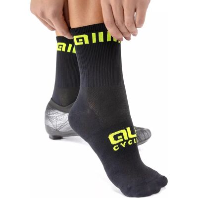 Chaussettes Alé Logo Qskin - Noir/Jaune Fluo - Chaussettes - Publicité Chaussettes Alé Logo Qskin - Noir/Jaune Fluo - Chaussettes - Publicité