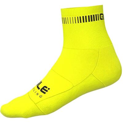 Alé Logo Qskin Socken - Fluro Gelb/Schwarz - Socken Alé Logo Qskin Socken - Fluro Gelb/Schwarz - Socken