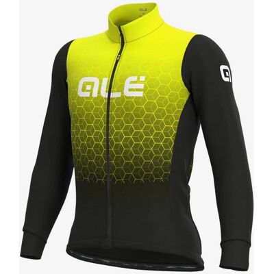 Maillot Alé Hexagon Manga Larga Amarillo - Ligero, Transpirable, Secado Rápido Maillot Alé Hexagon Manga Larga Amarillo - Ligero, Transpirable, Secado Rápido