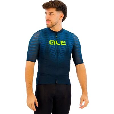 Maillot Alé Solid Thorn à manches courtes bleu - S - Publicité Maillot Alé Solid Thorn à manches courtes bleu - S - Publicité