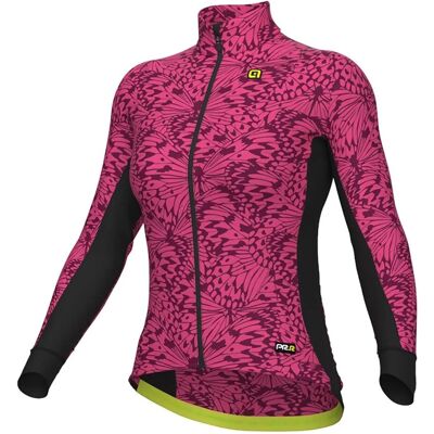 Maglia PRR Papillon Rosa e Nera Manica Lunga - Maglia da ciclismo Maglia PRR Papillon Rosa e Nera Manica Lunga - Maglia da ciclismo