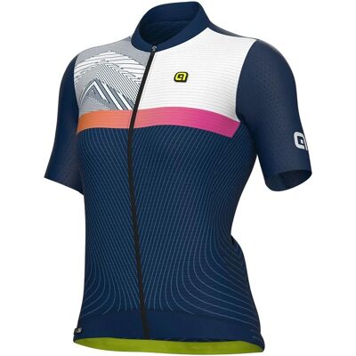 Alé W Zig Zag S/sl Jersey - Modrá - Žena - Cyklistický dres Alé W Zig Zag S/sl Jersey - Modrá - Žena - Cyklistický dres